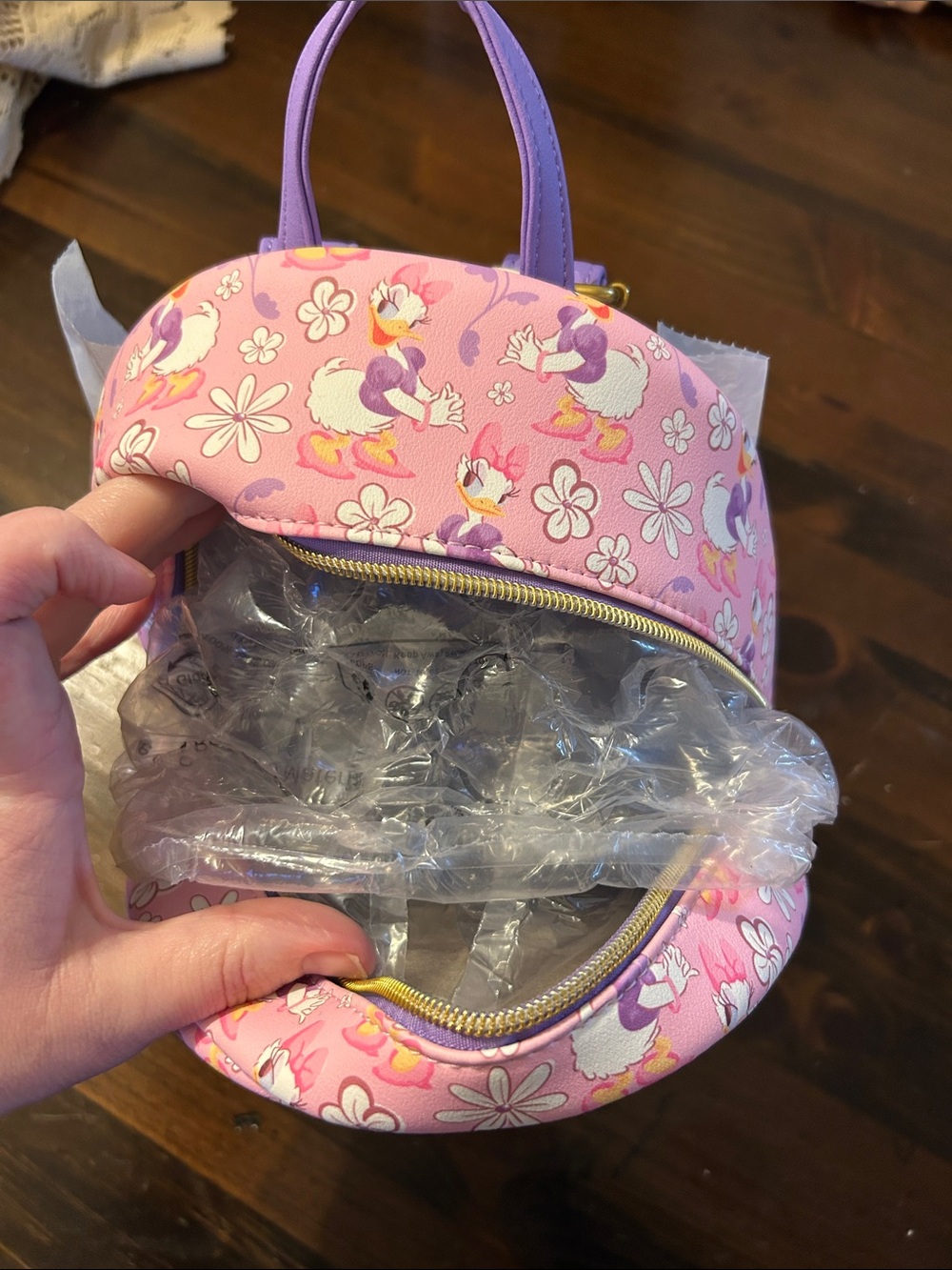 Loungefly Disney Daisy Duck Flower Mini Backpack - Picture 3 of 3